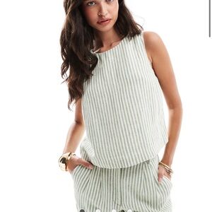 NWOT!! Abercrombie & Fitch Linen Striped Top